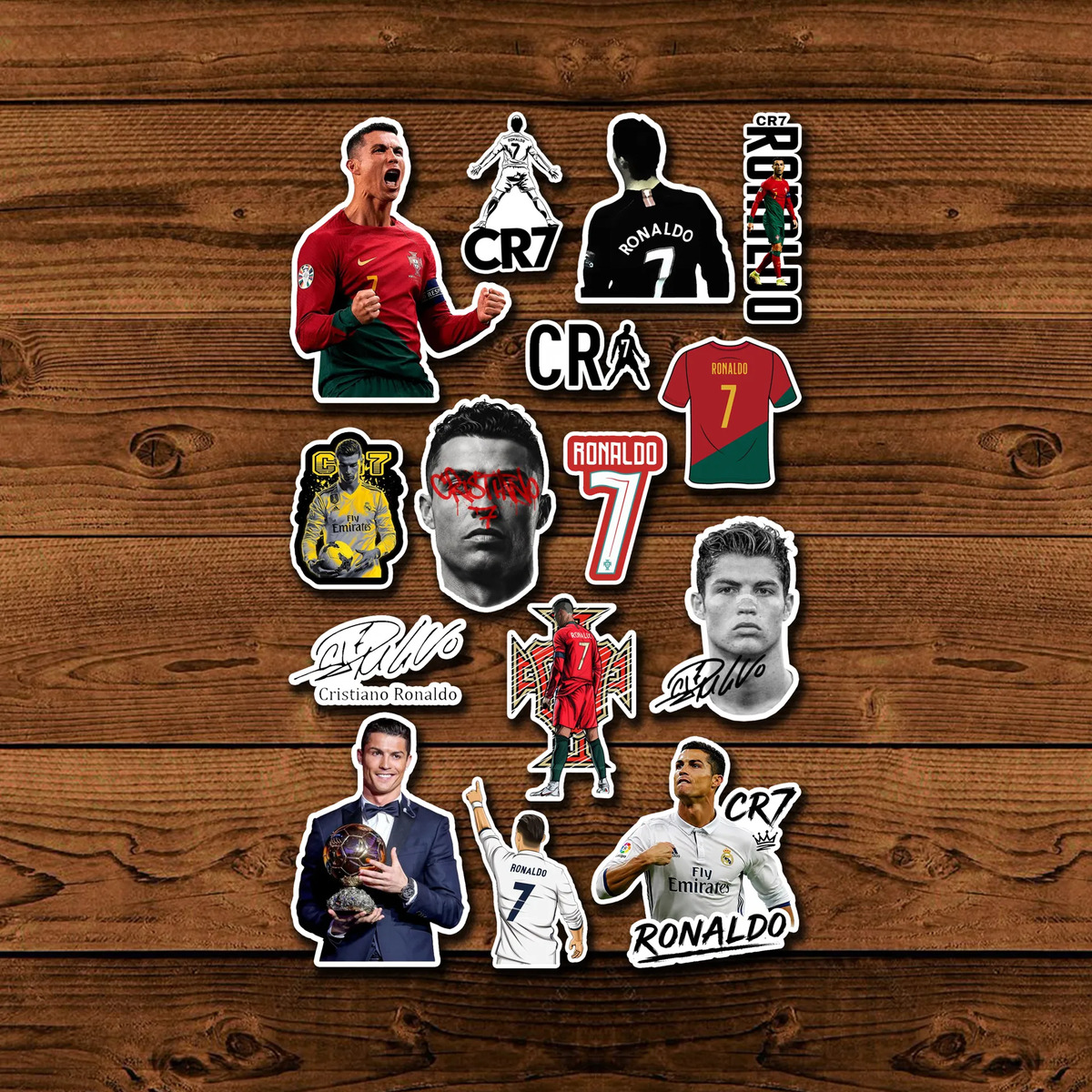 Pack Pegotines Stickers Cristiano Ronaldo Memoestampados - Imagen 4