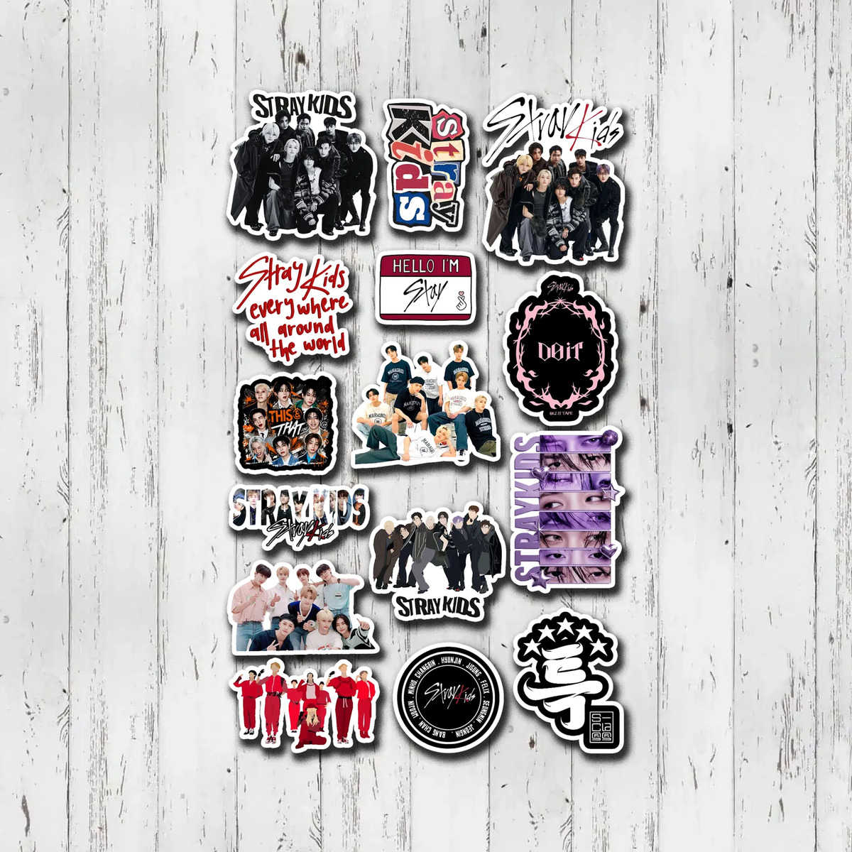 Pack Pegotines Stickers Stray Kids Memoestampados - Imagen 2