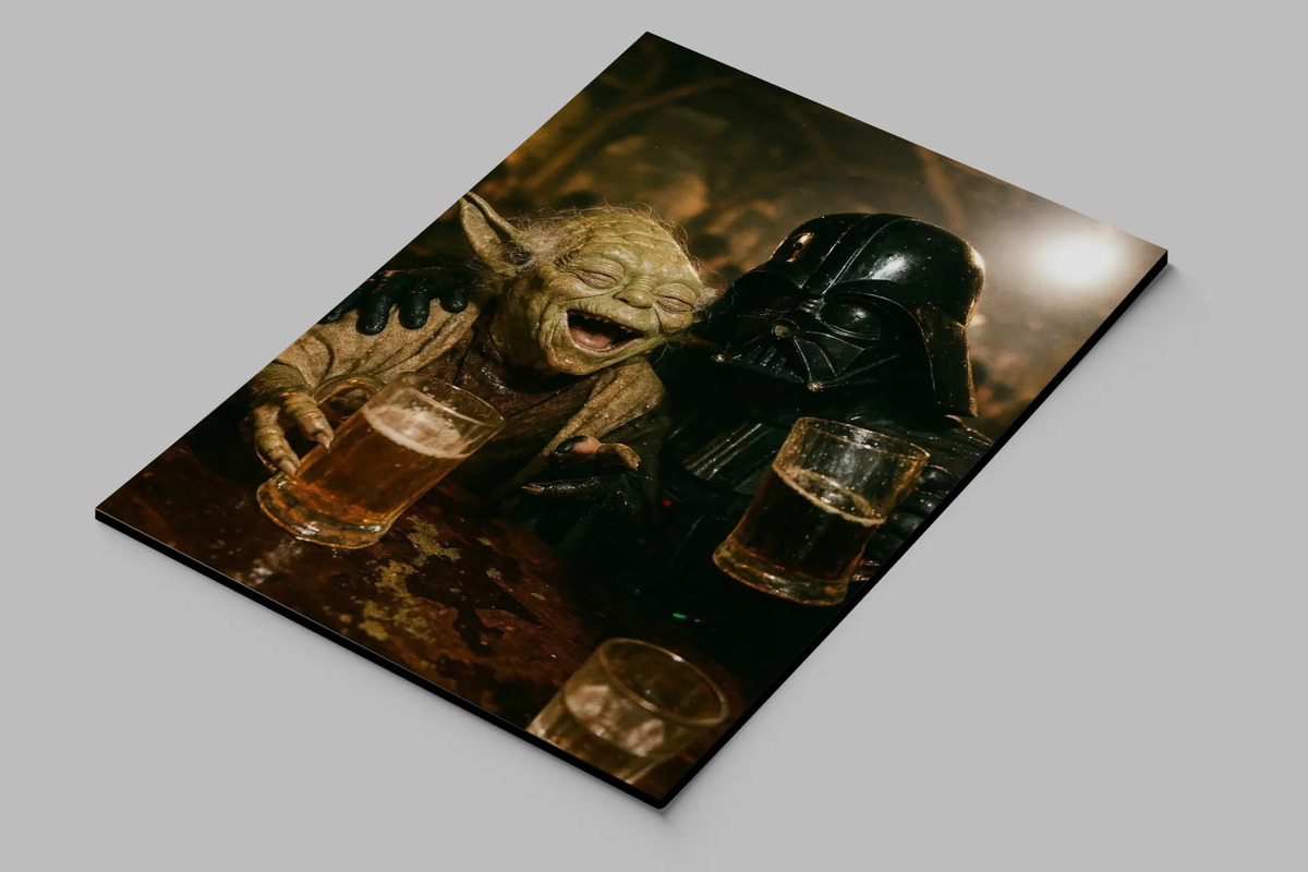 Cuadro Yoda Y Darth Vader 873 70x100 Memoestampados - Imagen 2