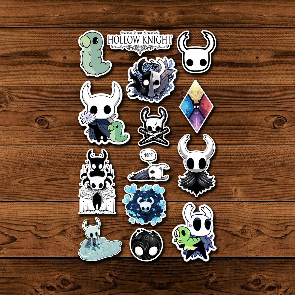 Pack Pegotines Stickers Hollow Knight Memoestampados - Imagen 3