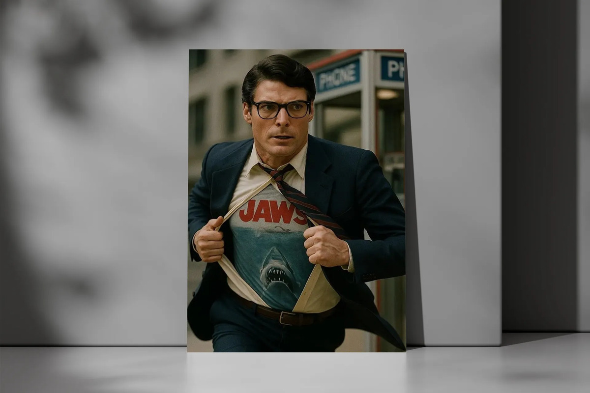 Cuadro Clark Kent Jaws 867 70x100 Mdf Memoestampados - Imagen 2