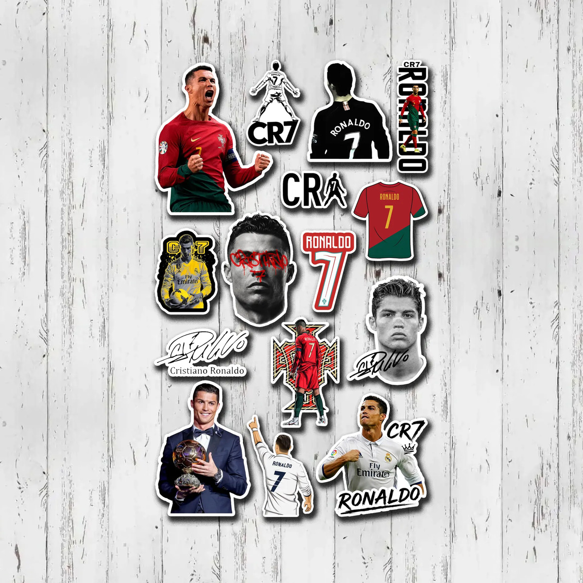 Pack Pegotines Stickers Cristiano Ronaldo Memoestampados - Imagen 2
