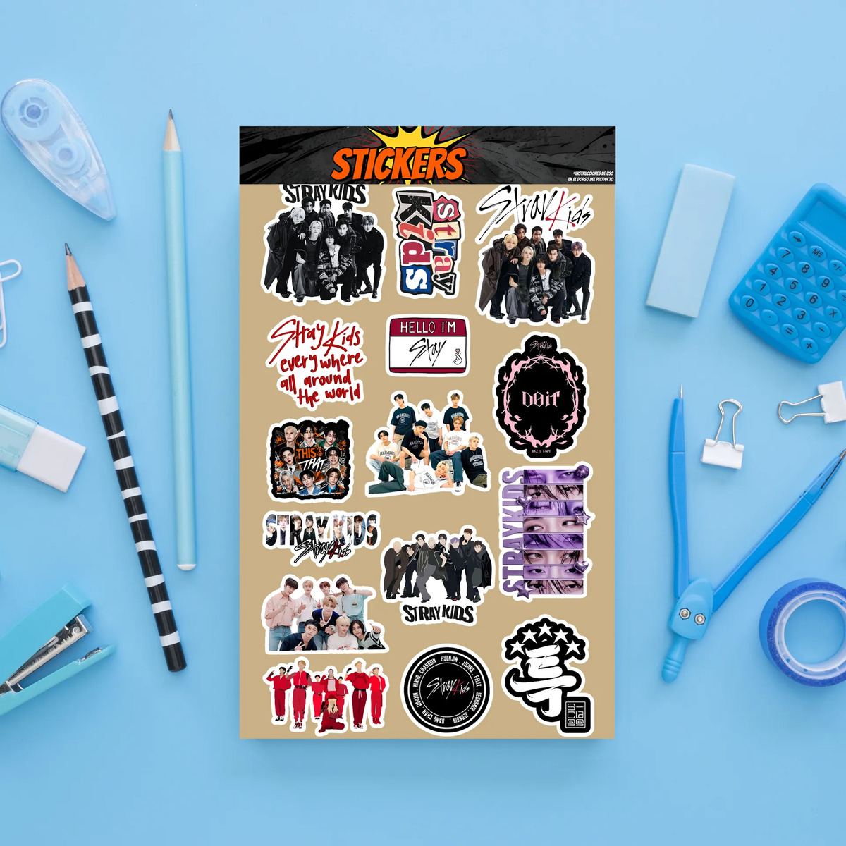 Pack Pegotines Stickers Stray Kids Memoestampados - Imagen 3