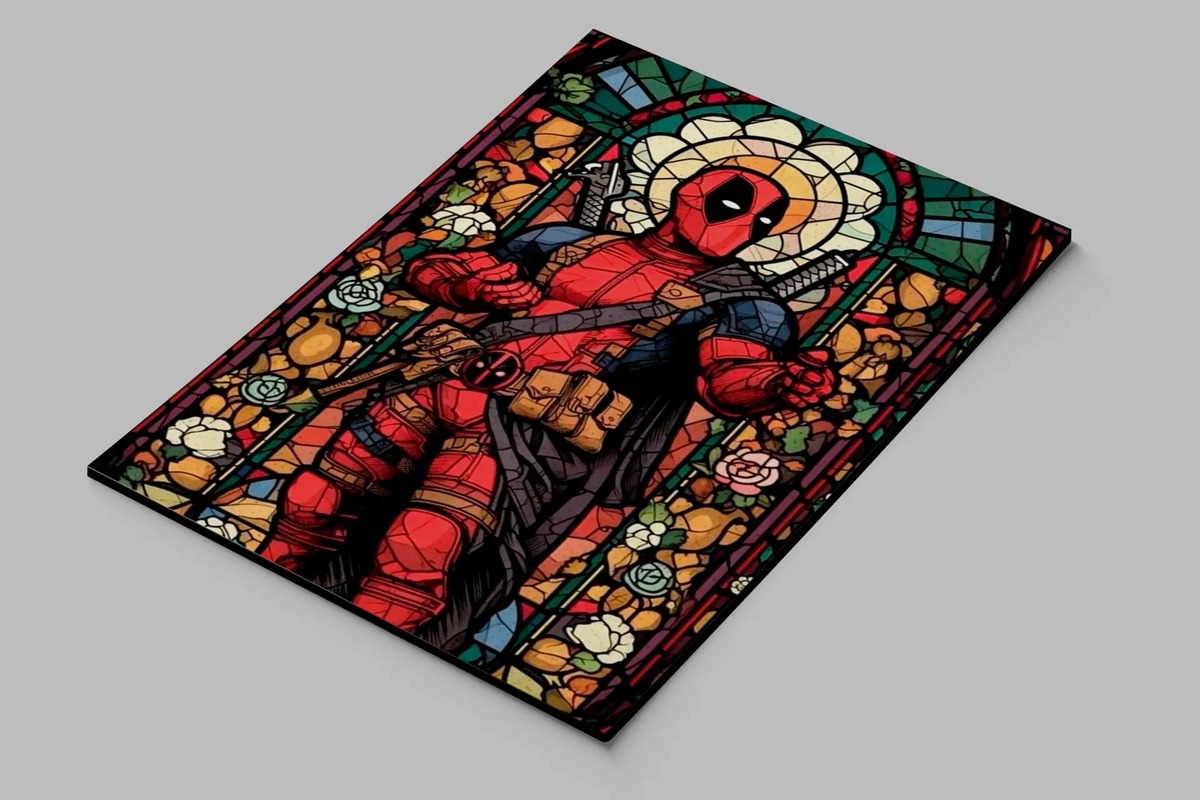 Cuadro Vitral Deadpool 880 70x100 Mdf Memoestampados - Imagen 2
