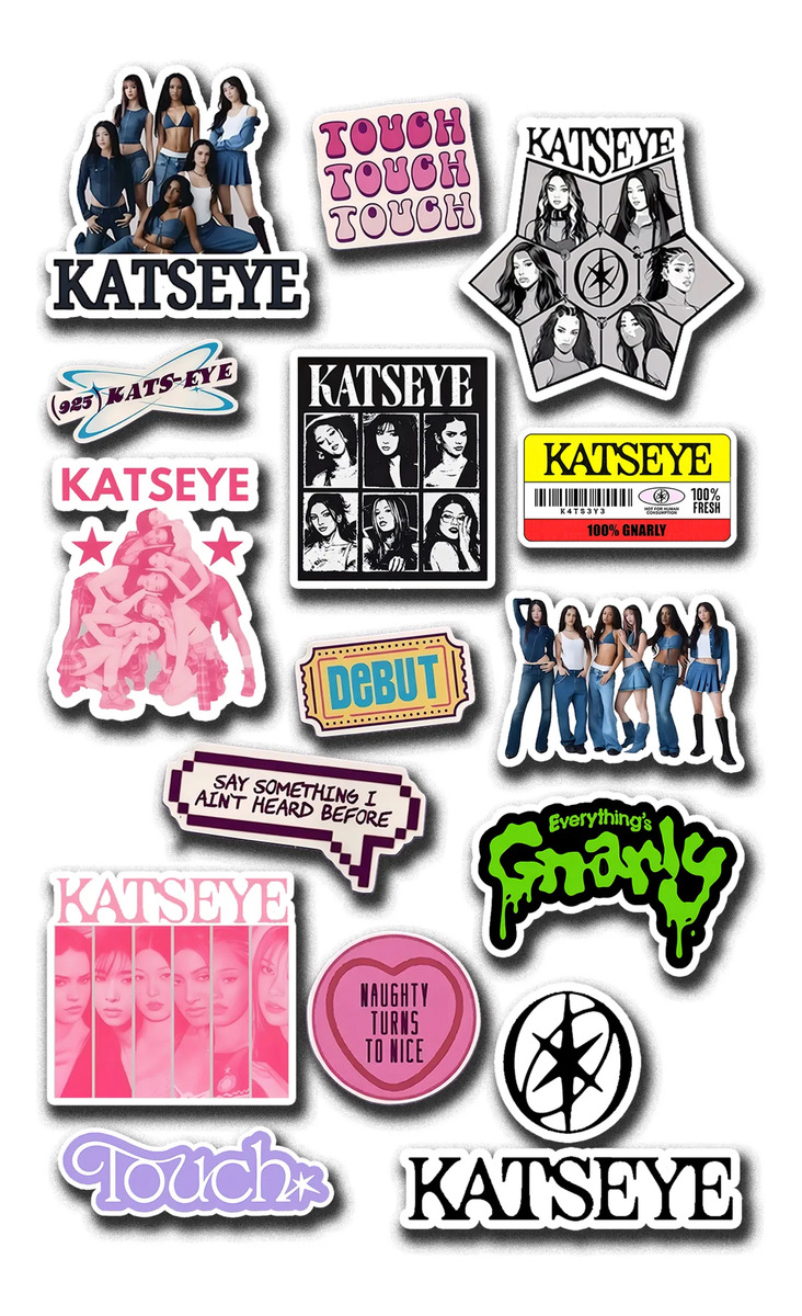 Pack Pegotines Stickers Katseye Memoestampados