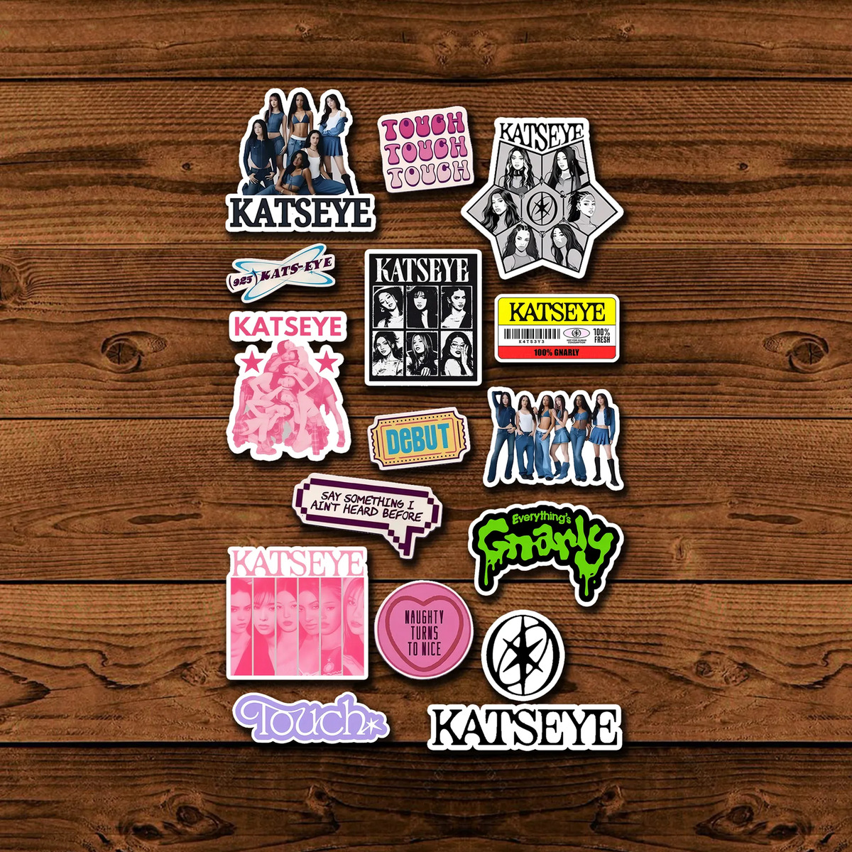 Pack Pegotines Stickers Katseye Memoestampados - Imagen 4