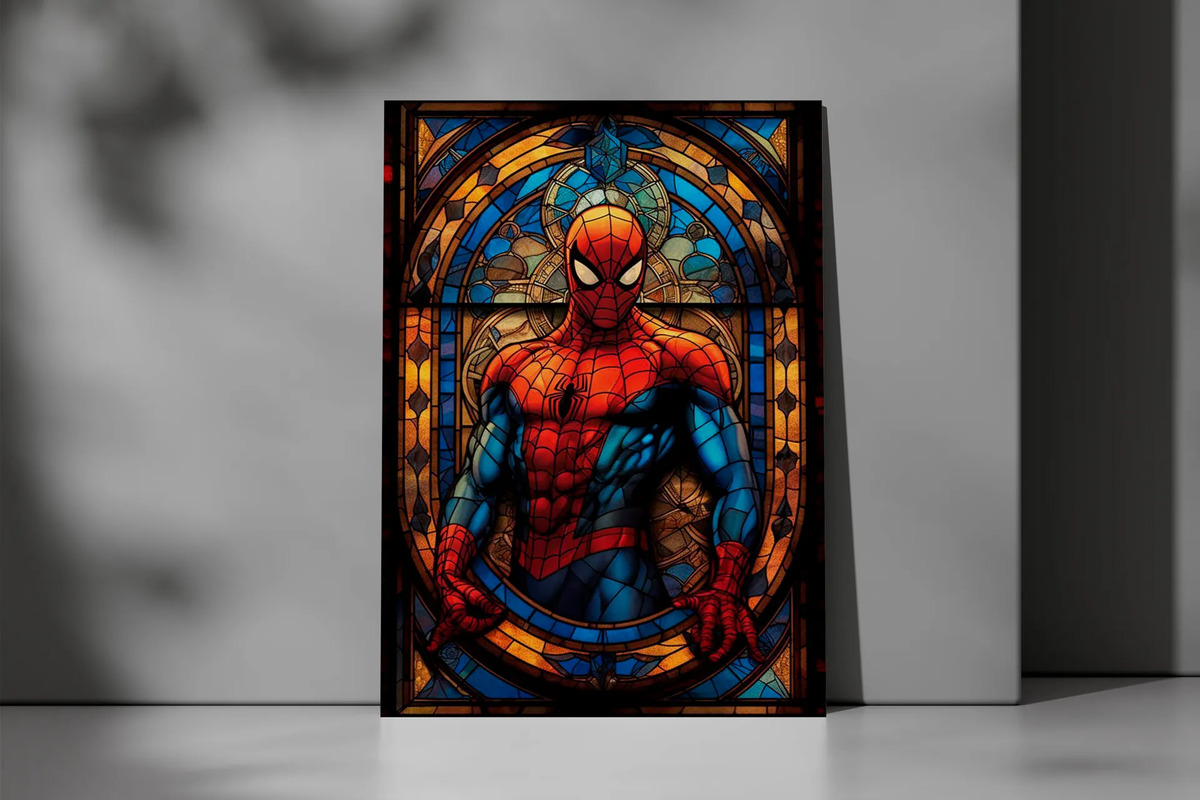 Cuadro Vitral Spiderman 881 40x53 Mdf Memoestampados - Imagen 2