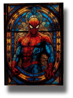 Cuadro Vitral Spiderman 881 40x53 Mdf Memoestampados