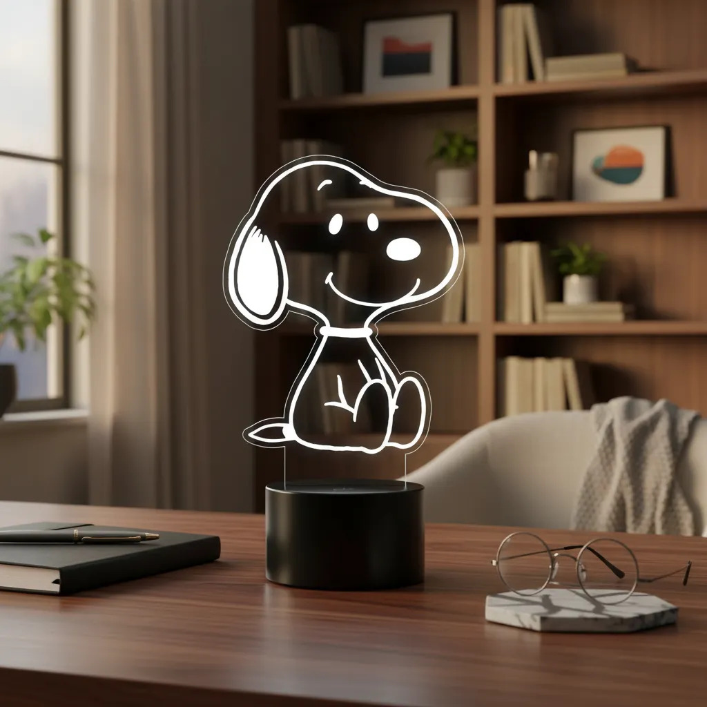Lámpara Snoopy 15 Cm Memo Estampados - Imagen 2