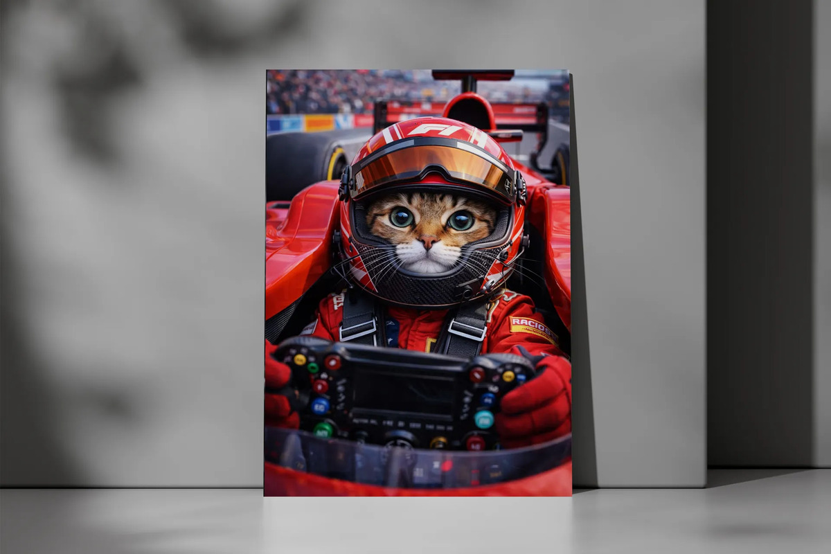 Cuadro Gatito F1 871 40x30 Mdf Memoestampados - Imagen 2