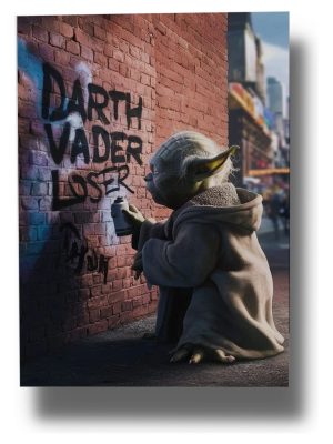 Cuadro Yoda Graffiti 875 70x100 Memoestampados