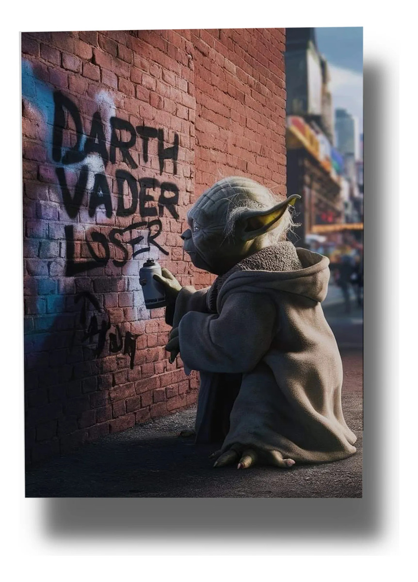 Cuadro Yoda Graffiti 875 70x100 Memoestampados