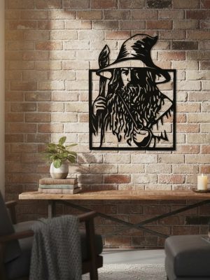 Cuadro Madera Calado Gandalf 40x33 Memoestampados