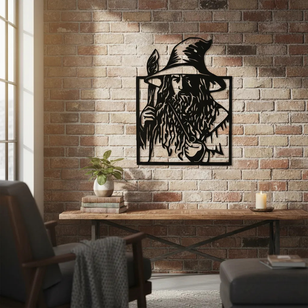 Cuadro Madera Calado Gandalf 40x33 Memoestampados
