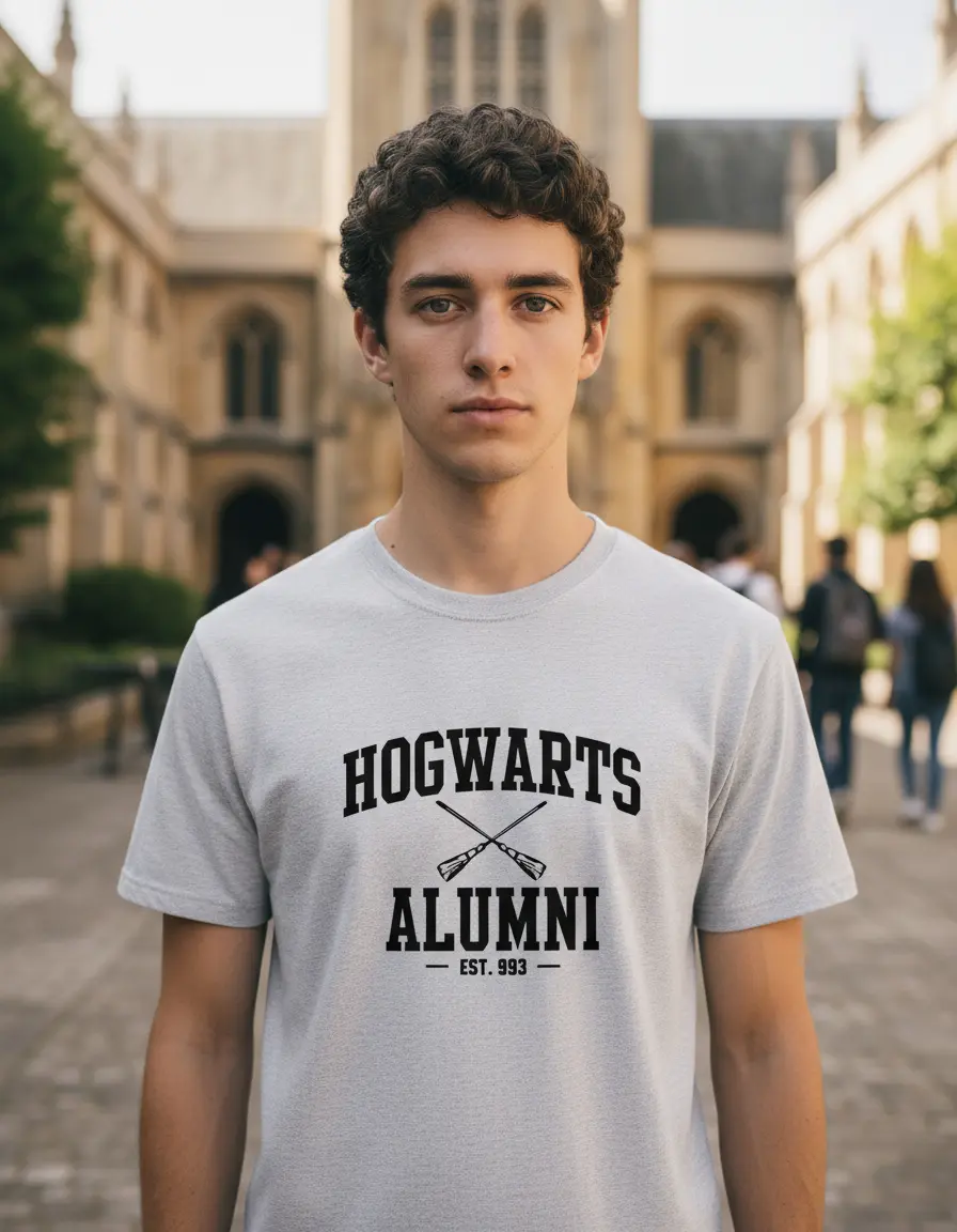 D_600815-MLU93643881436_102025-O.jpg Remera: Hogwarts Alumni Harry Potter