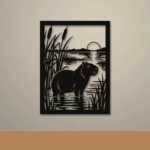 D_601780-MLU118646114780_102026-O.jpg Cuadro Calado Mdf Carpincho 30x40 Cm Negro