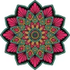 D_608345-MLU77113466196_062024-O.jpg Vinilo Impreso Y Troquelado. Diseño Mandala Tamaño 70 Cm,