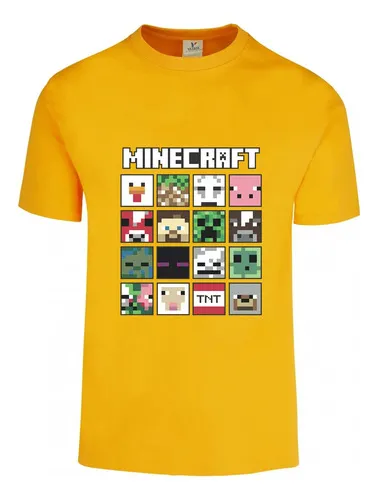 Remera: Minecraft Faces Memoestampados