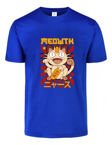 D_613175-MLU82503875024_022025-O.jpg Remera: Meowth Pokemon Memoestampados