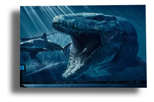 Cuadro 218 Megalodon Jurasic World 40x53 Mdf Memoestampados