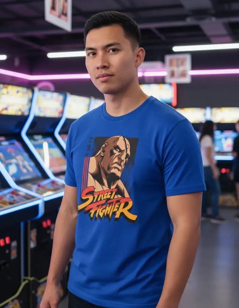 Remera: Sagat Street Fighter Memoestampados
