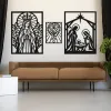 Set 3 Calados Religiosos Virgen Y Familia 2 De 60x80 + 30x40