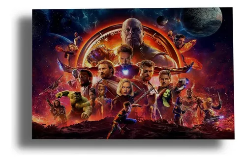 D_632802-MLU76864842570_062024-O.jpg Cuadro 213 Marvel Avengers 40x53 Mdf Memoestampados