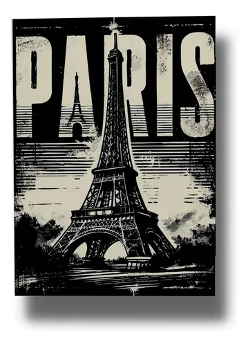 Cuadro Torre Eiffel 748 40x30 Mdf Memoestampados