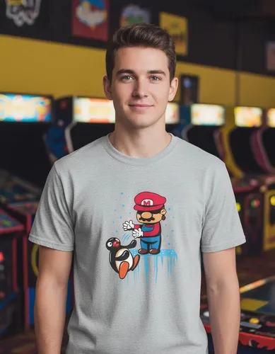 D_635437-MLU98458763477_112025-O.jpg Remera: Mario 64 Penguin Memoestampados