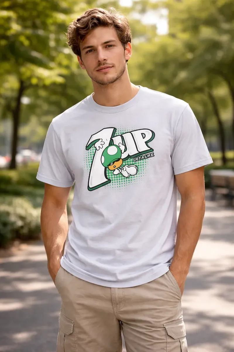 Remera: 1up Get A Life Memoestampados