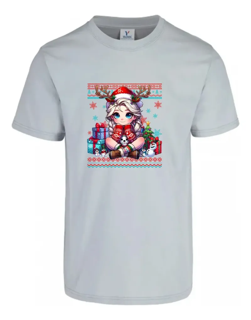 Remera: Ugly Navideño Elsa Frozen Memoestampados