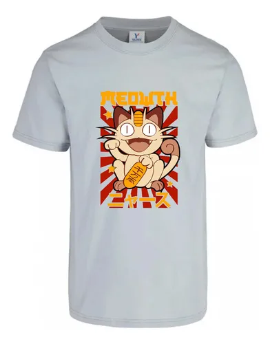 D_638231-MLU82503638636_022025-O.jpg Remera: Meowth Pokemon Memoestampados