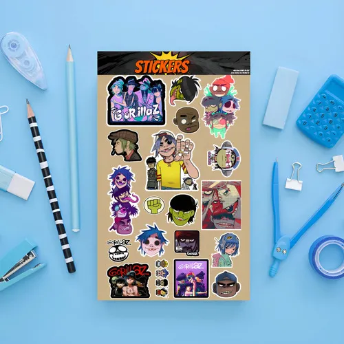 D_642060-MLU97578910915_112025-O.jpg Pack Pegotines Stickers Gorillaz Memoestampados