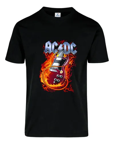 Remera: Ac Dc Guitarra Rock Musica Memoestampados Remera: Ac Dc Guitarra Rock Musica