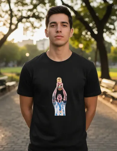 Remera Messi Campeón Mundial Argentina