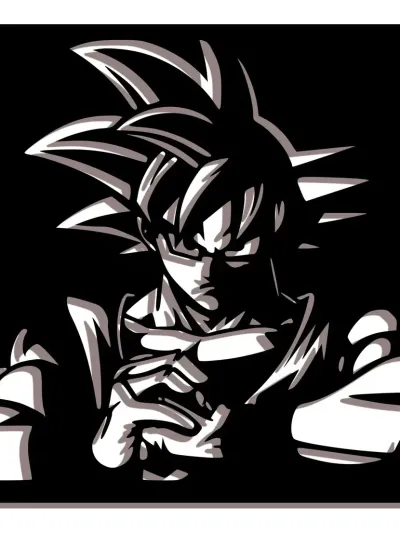Cuadro Dbz Goku 3 Calado Memo Estampados