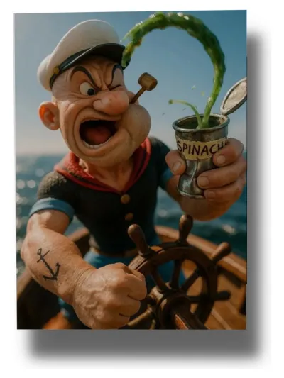 Cuadro Popeye 817 50x70 Mdf Memoestampados