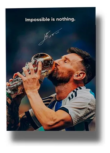 Cuadro Lionel Messi 793 50x70 Mdf Memoestampados