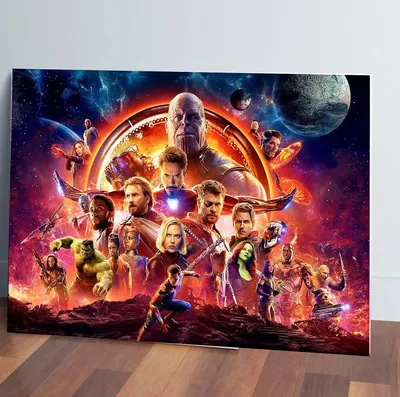 Cuadro 213 Marvel Avengers 50x70 Mdf Memoestampados