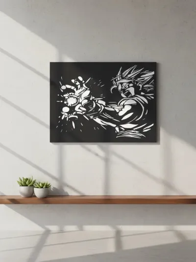 Cuadro Dbz Goku 6 Calado Memo Estampados