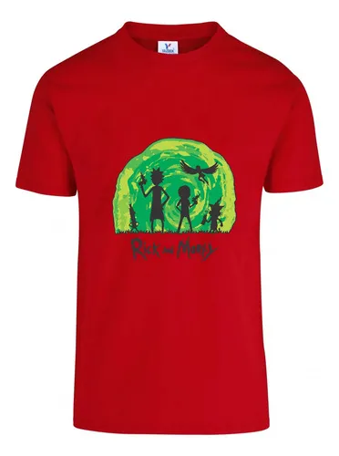 D_650884-MLU76761525616_062024-O.jpg Remera: Rick _ Morty Portal Siluetas Memoestampados
