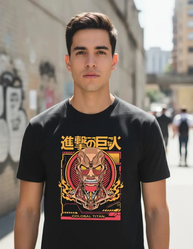 Remera: Colosal Titan Anime Memoestampados