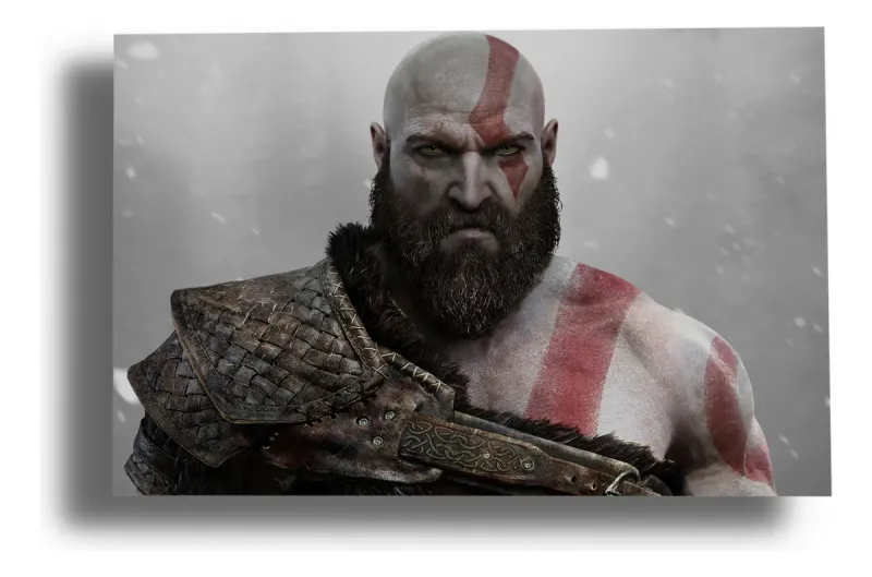 Cuadro Kratos Dios Guerra 590 40x30mdf Memoestampados