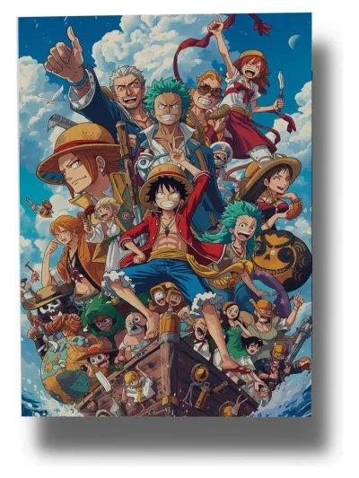 Cuadro One Piece Personajes 803 30x40 Mdf Memoestampados