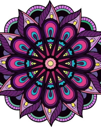 Vinilo Impreso Y Troquelado. Diseño Mandala Tamaño 70 Cm,
