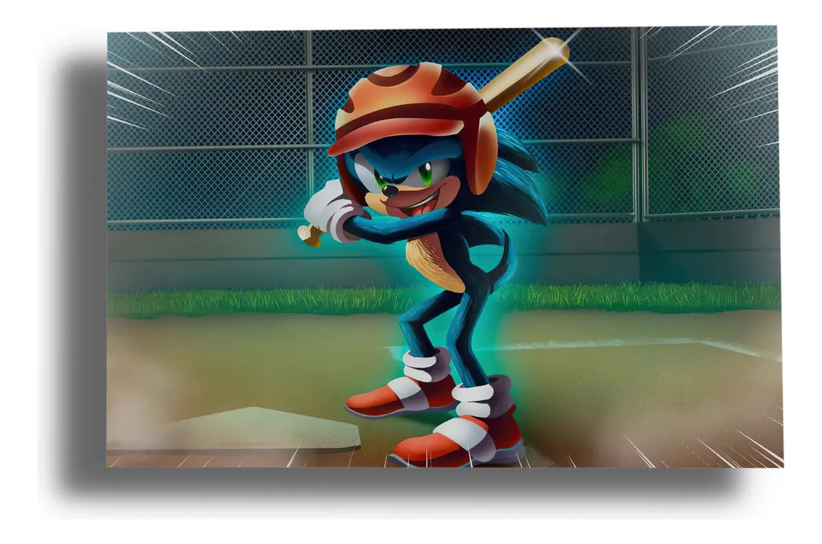 Cuadro Sonic The Hedgehog 173 30x40 Mdf Memoestampados