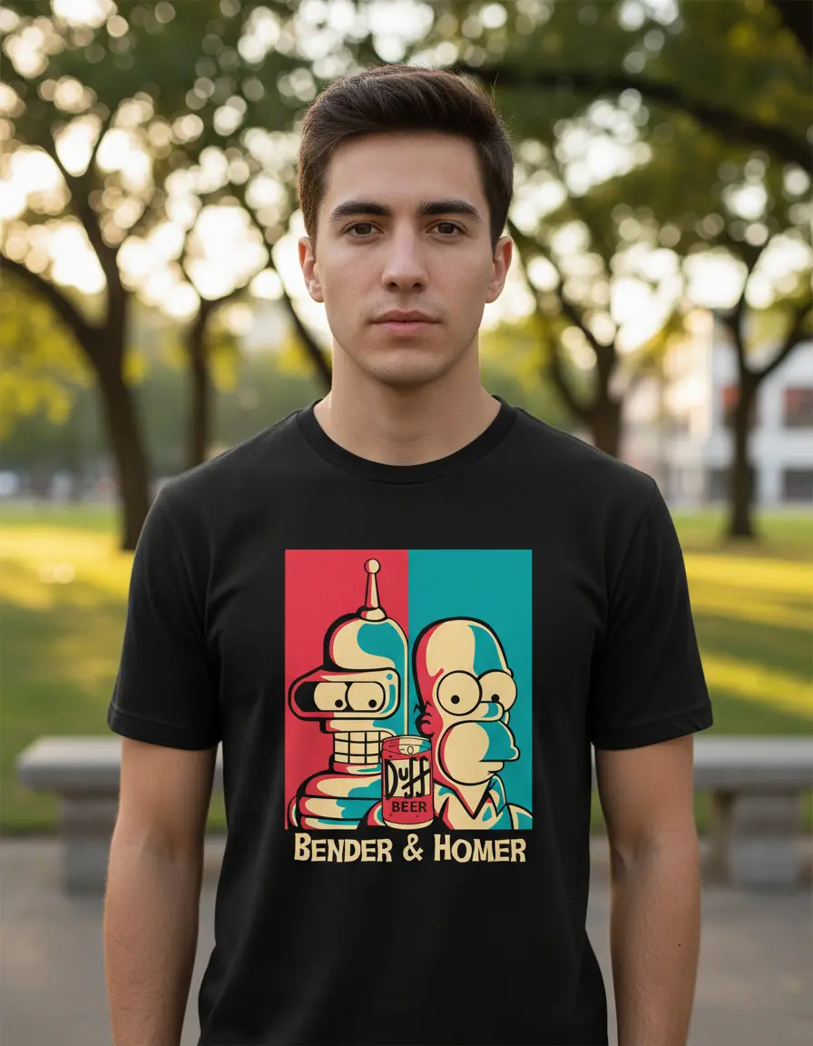 D_667490-MLU97656993490_112025-O.jpg Remera: Bender _ Homer