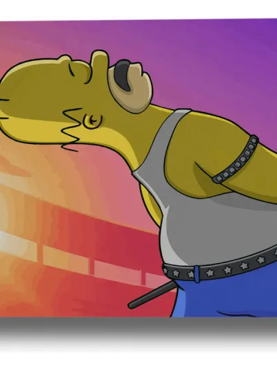 Cuadro Homero Freddie 488 50x70 Mdf Memoestampados