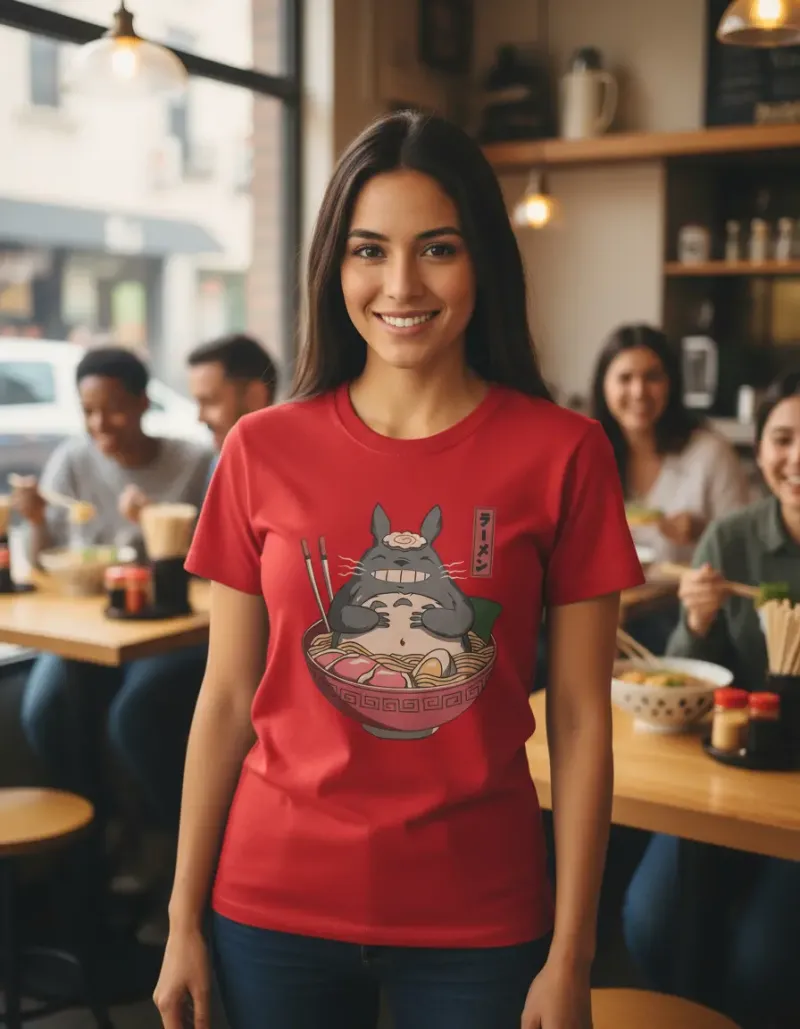 Remera: Totoro Ramen Memoestampados