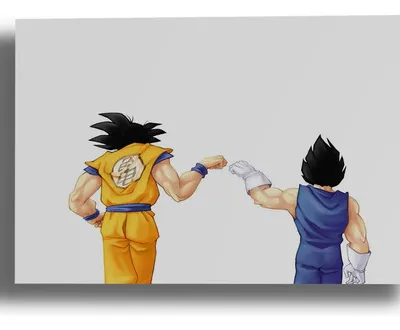 Cuadro 260 Goku Y Vegeta 30x40 Mdf Memoestampados